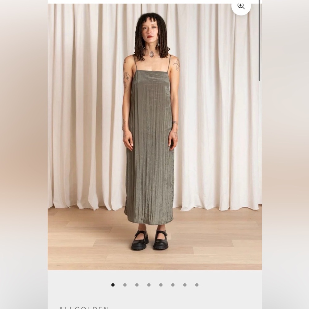 Strap Maxi Dress in Olive Green